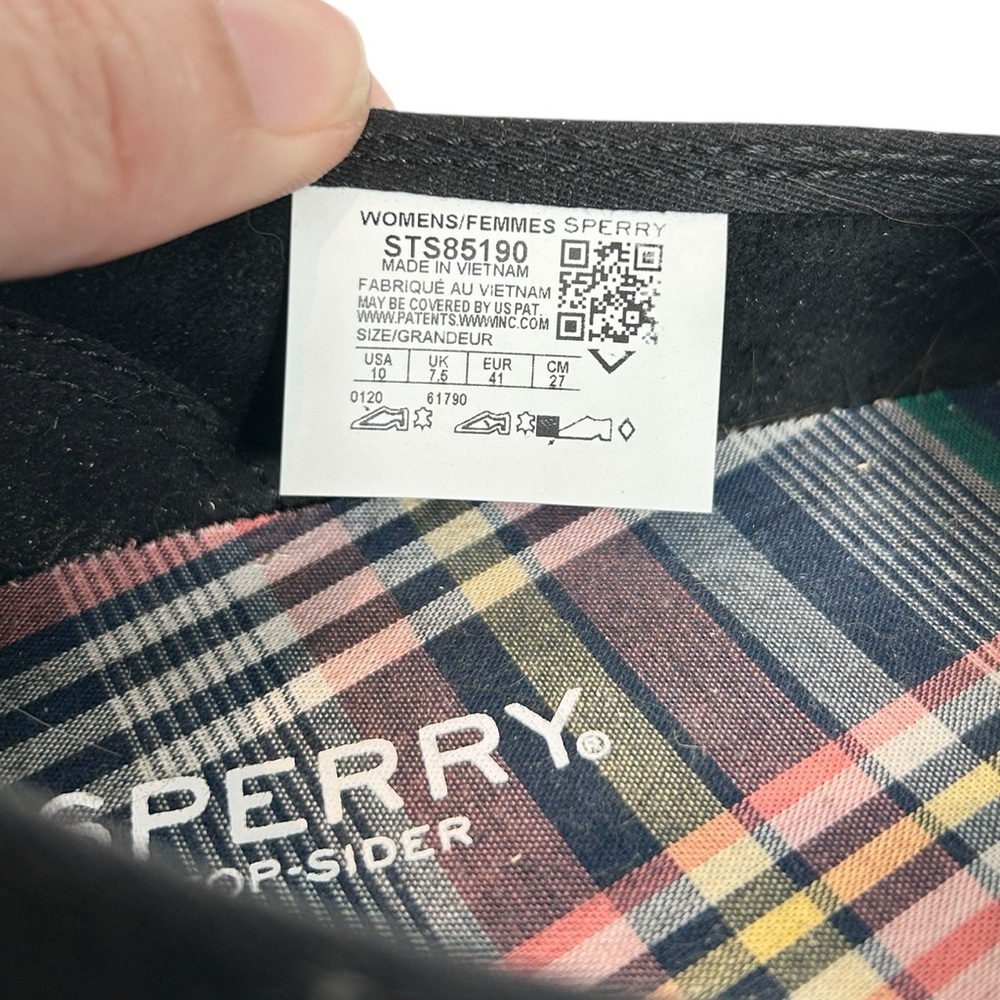 Sperry Black Canvas Slip-On Espadrille Sneakers - Picture 9 of 9